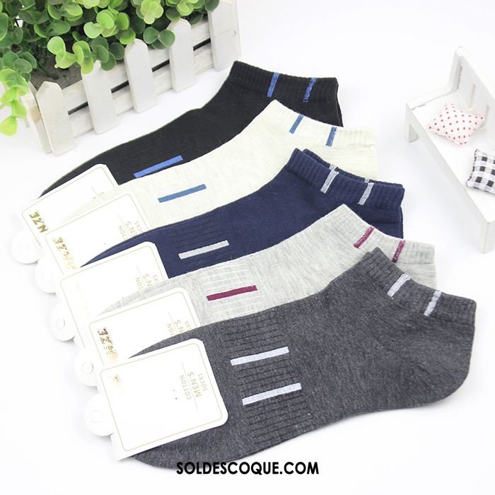 Chaussette Homme Taille Basse Chaussettes En Coton Loisir Noir Printemps Pas Cher