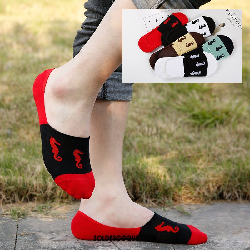 Chaussette Homme Transpiration Chaussette Basse Coupée Anti-odeur Invisible Été Pas Cher