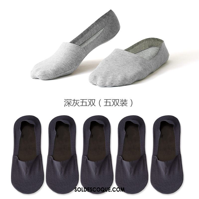 Chaussette Homme Été Gris Bouche Peu Profonde Tendance Chaussette Basse Coupée Pas Cher