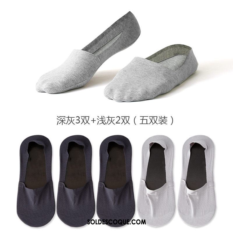 Chaussette Homme Été Gris Bouche Peu Profonde Tendance Chaussette Basse Coupée Pas Cher