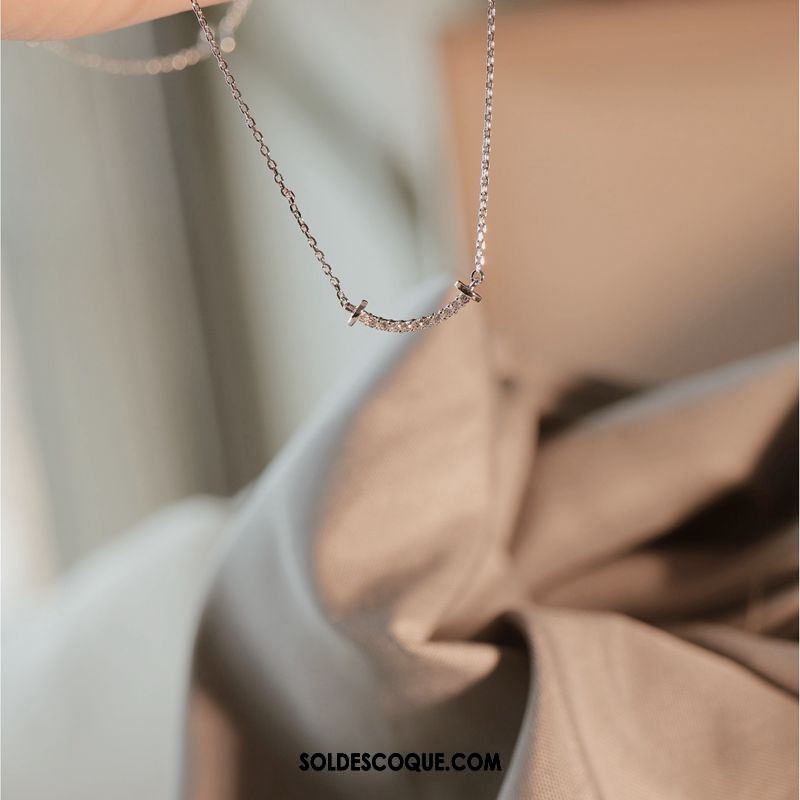 Collier Femme Argenté Pure Simple En Vente