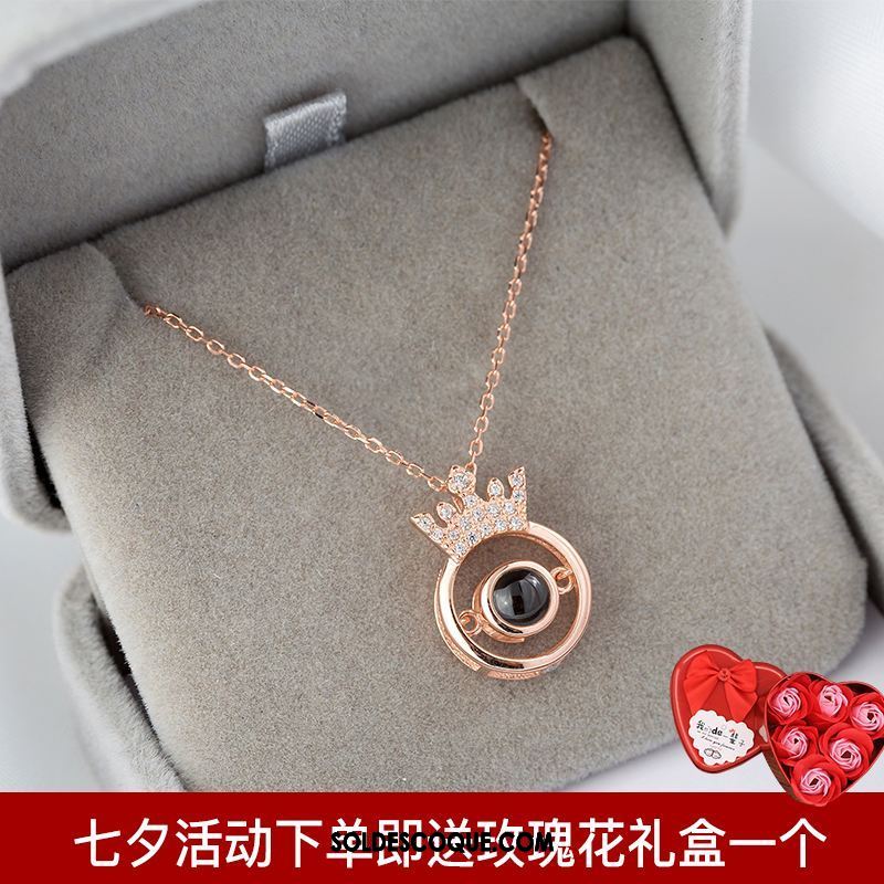 Collier Femme Argenté Rose En Ligne