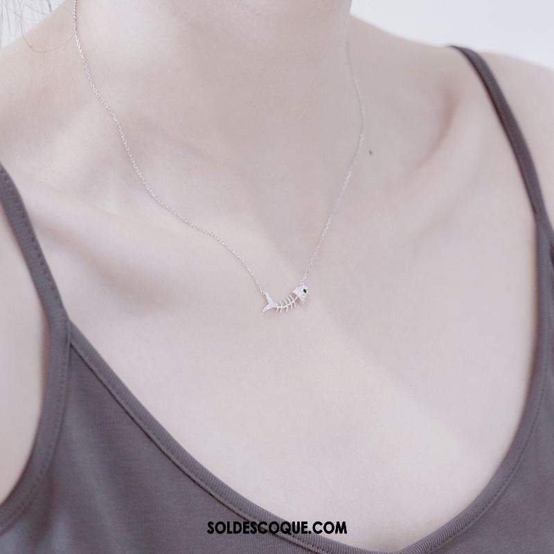 Collier Femme Argenté Simple Généreuse Étudiant Pas Cher