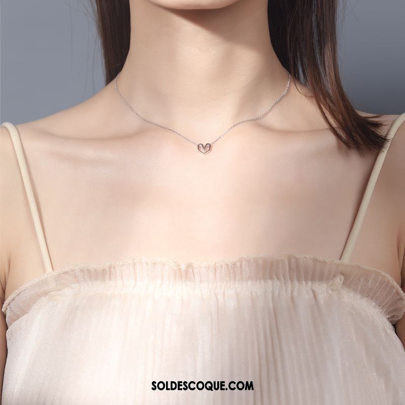 Collier Femme Creux Étudiant Pure Blanc Amour Soldes