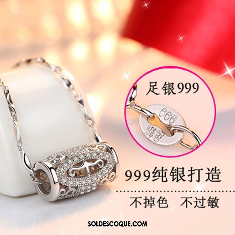 Collier Femme Modèles Féminins Pure Blanc Cadeau D'anniversaire Authentique Pas Cher