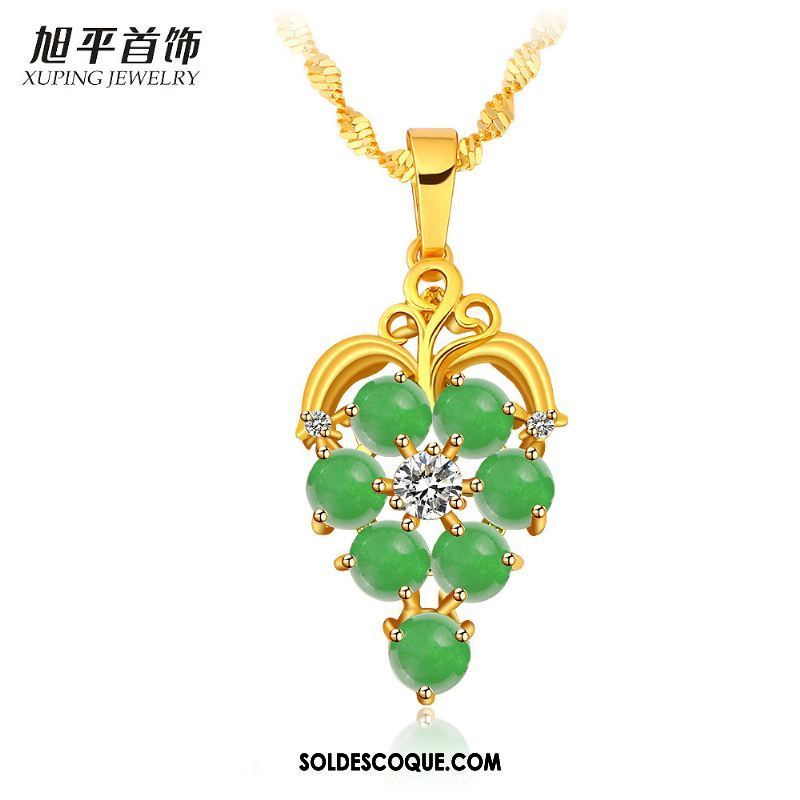 Collier Femme Pendentif Accessoires Mode Vert Jaune En Ligne