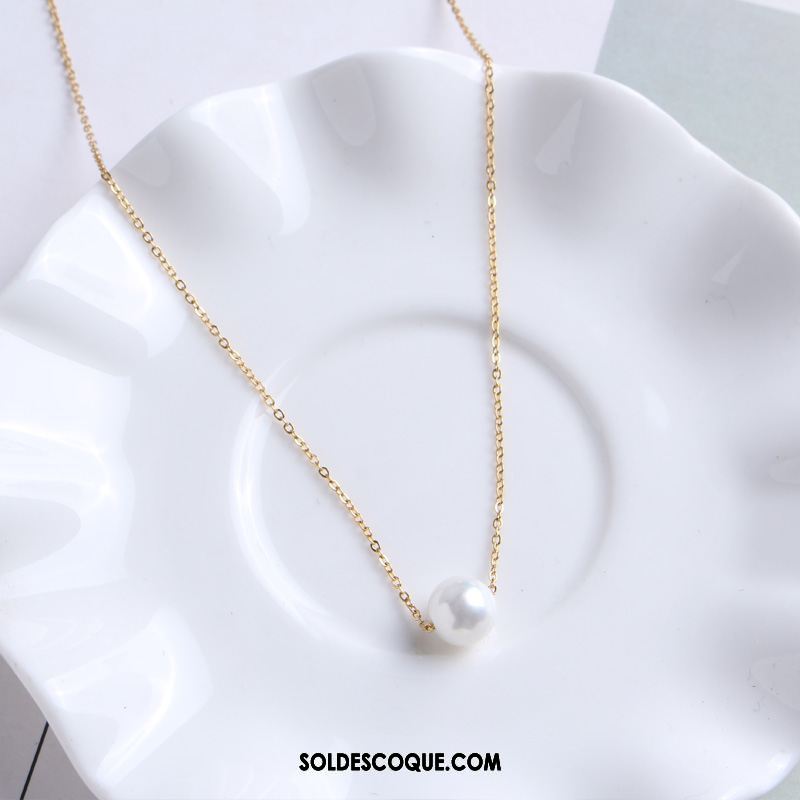 Collier Femme Pendentif Blanc Pure Étudiant Tempérament En Ligne