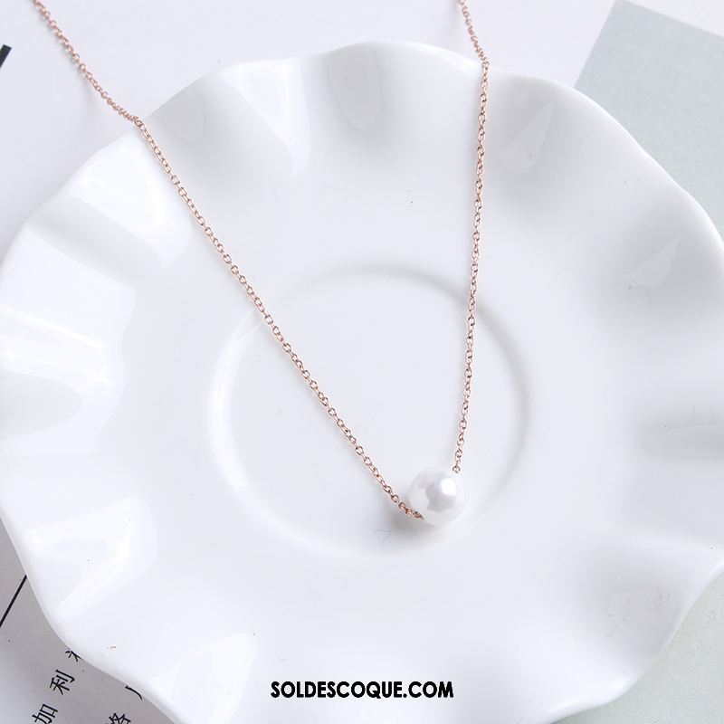 Collier Femme Pendentif Blanc Pure Étudiant Tempérament En Ligne