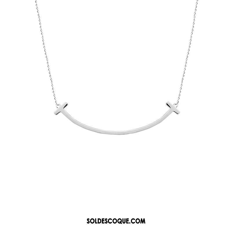 Collier Femme Pure Pendentif Généreuse Argenté Simple En Vente