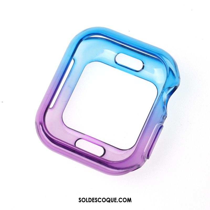 Coque Apple Watch Series 1 Incassable Tendance Bleu Dégradé Transparent Pas Cher