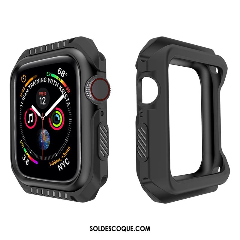 Coque Apple Watch Series 1 Noir Incassable Fluide Doux Protection Étui Pas Cher
