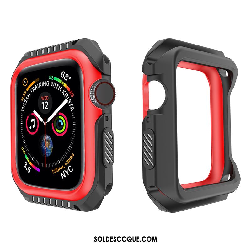 Coque Apple Watch Series 1 Noir Incassable Fluide Doux Protection Étui Pas Cher