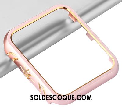 Coque Apple Watch Series 2 Border Métal Modèle Fleurie Noir Incassable En Ligne