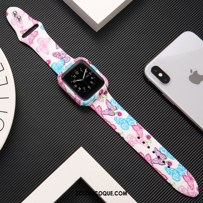 Coque Apple Watch Series 2 Marque De Tendance Léopard Imprimé Kaki Protection En Vente