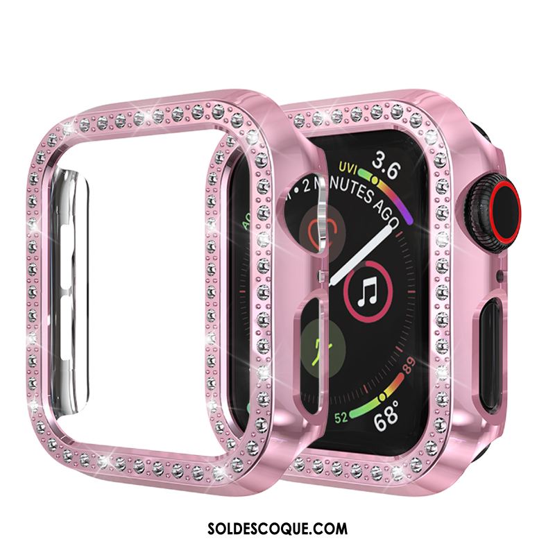 Coque Apple Watch Series 2 Protection Étui Incassable Incruster Strass Or En Vente