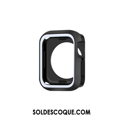 Coque Apple Watch Series 2 Silicone Bicolore Noir Personnalité Incassable Housse Pas Cher