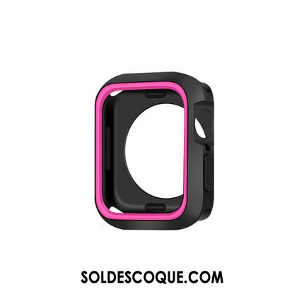 Coque Apple Watch Series 2 Silicone Bicolore Noir Personnalité Incassable Housse Pas Cher