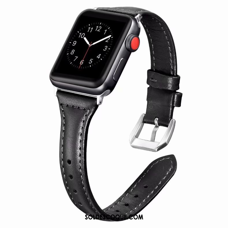 Coque Apple Watch Series 3 Cuir Véritable Côté Fin Violet France