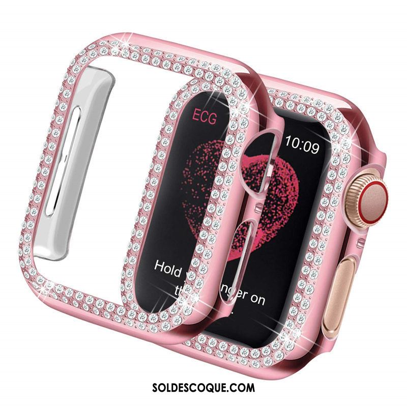 Coque Apple Watch Series 3 Difficile Légères Incruster Strass Or Tendance Soldes