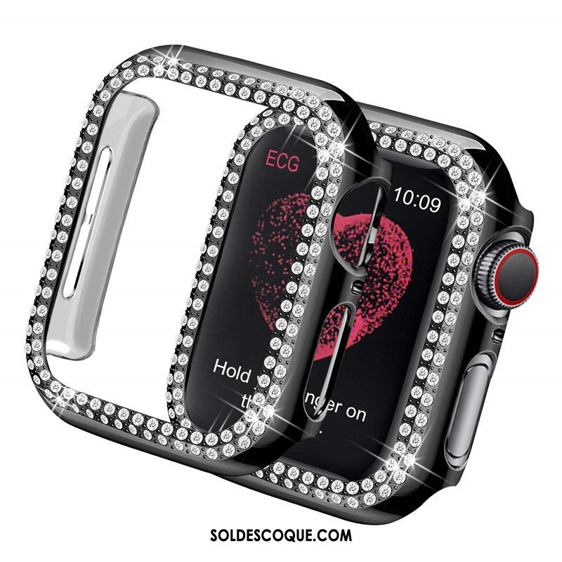 Coque Apple Watch Series 3 Difficile Légères Incruster Strass Or Tendance Soldes