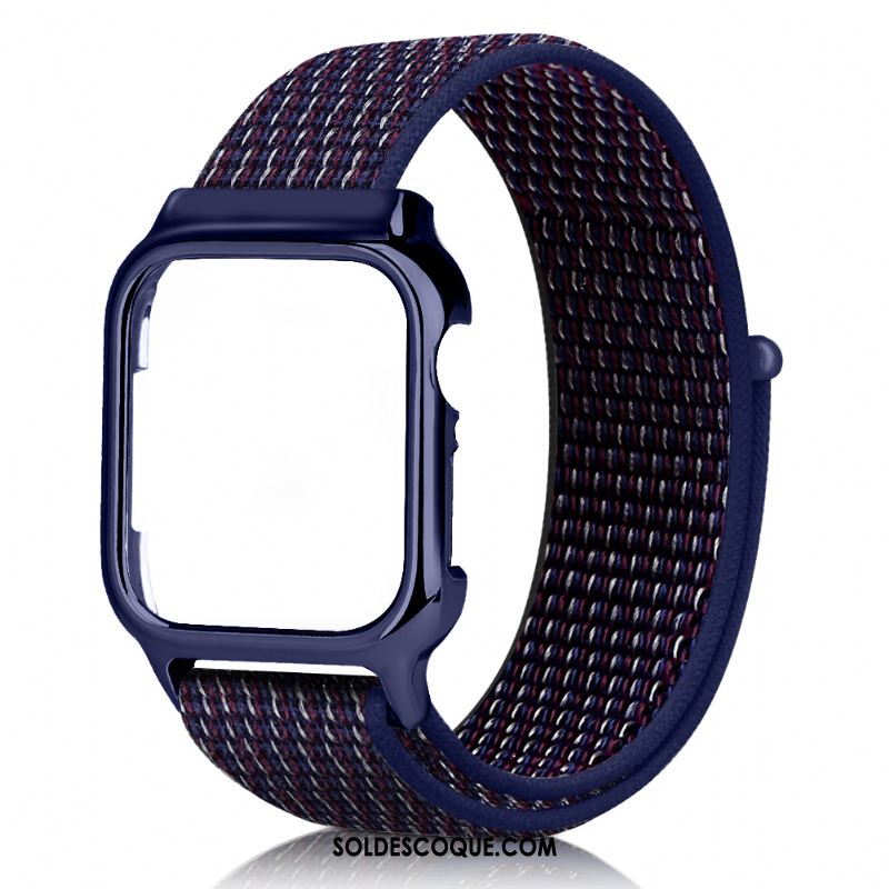 Coque Apple Watch Series 3 Nylon Créatif Tendance Noir Placage Soldes