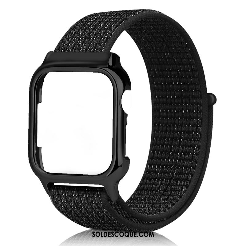 Coque Apple Watch Series 3 Nylon Créatif Tendance Noir Placage Soldes