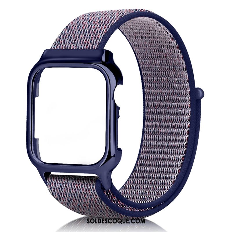 Coque Apple Watch Series 3 Nylon Créatif Tendance Noir Placage Soldes