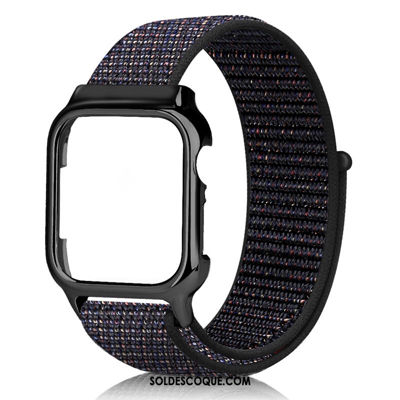 Coque Apple Watch Series 3 Nylon Créatif Tendance Noir Placage Soldes