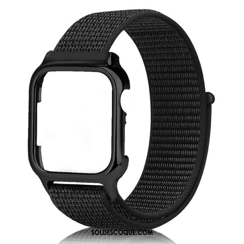 Coque Apple Watch Series 3 Nylon Créatif Tendance Noir Placage Soldes