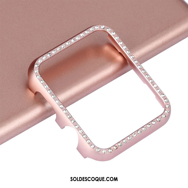 Coque Apple Watch Series 3 Protection Métal Incassable Tendance Rose Housse Pas Cher