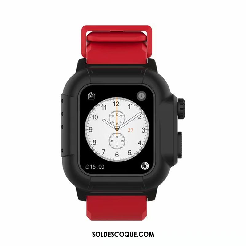 Coque Apple Watch Series 3 Running Tendance Noir Étui Imperméable Pas Cher