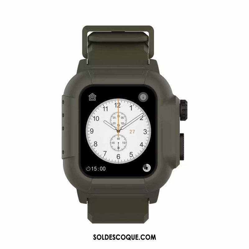 Coque Apple Watch Series 3 Running Tendance Noir Étui Imperméable Pas Cher