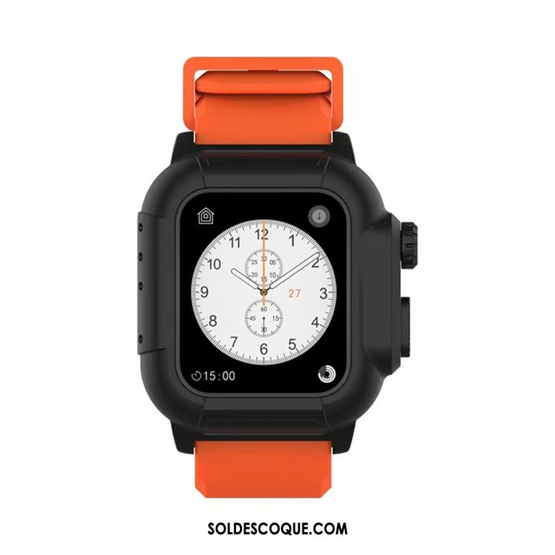 Coque Apple Watch Series 3 Running Tendance Noir Étui Imperméable Pas Cher