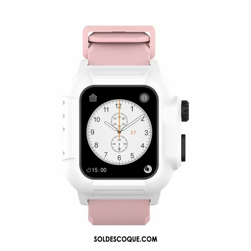 Coque Apple Watch Series 3 Running Tendance Noir Étui Imperméable Pas Cher