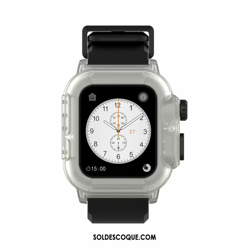 Coque Apple Watch Series 3 Running Tendance Noir Étui Imperméable Pas Cher