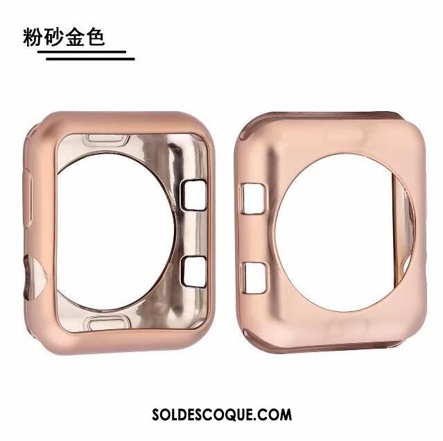 Coque Apple Watch Series 3 Silicone Protection Fluide Doux Pu Or Pas Cher