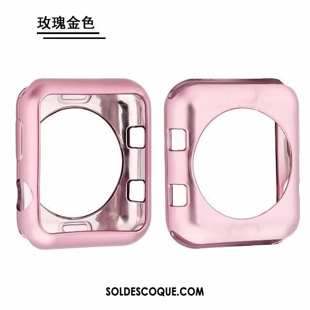 Coque Apple Watch Series 3 Silicone Protection Fluide Doux Pu Or Pas Cher