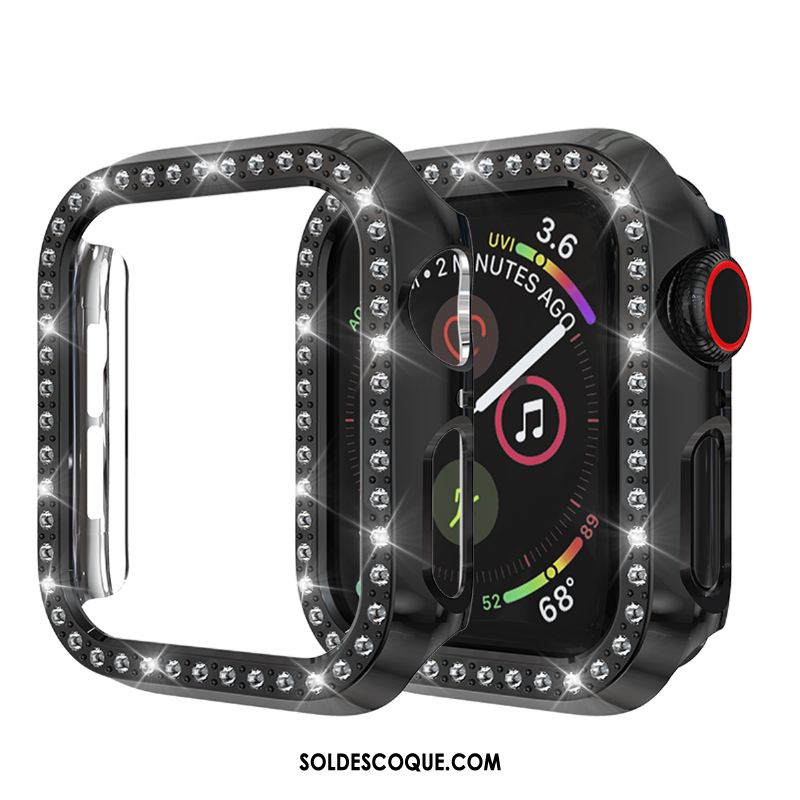 Coque Apple Watch Series 3 Étui Protection Incruster Strass Incassable Or En Vente