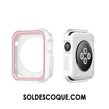 Coque Apple Watch Series 3 Étui Silicone Blanc Vert Protection France