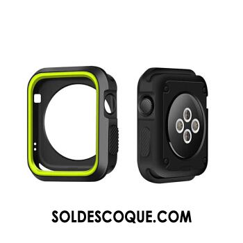 Coque Apple Watch Series 3 Étui Silicone Blanc Vert Protection France