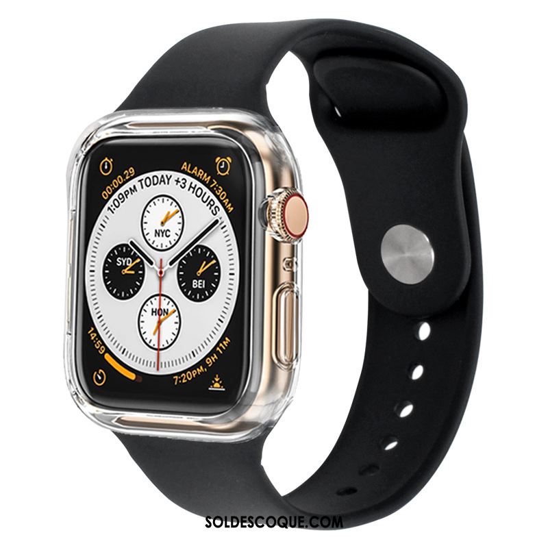Coque Apple Watch Series 3 Étui Sport Silicone Protection Noir Housse En Vente