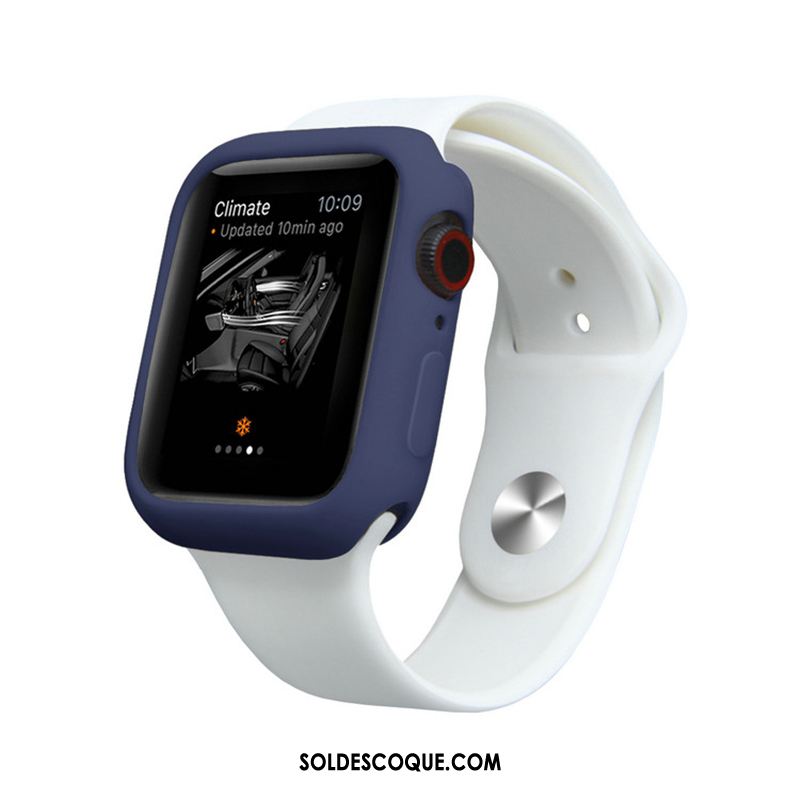 Coque Apple Watch Series 4 Couleurs De Bonbon Tout Compris Silicone Violet Étui Soldes