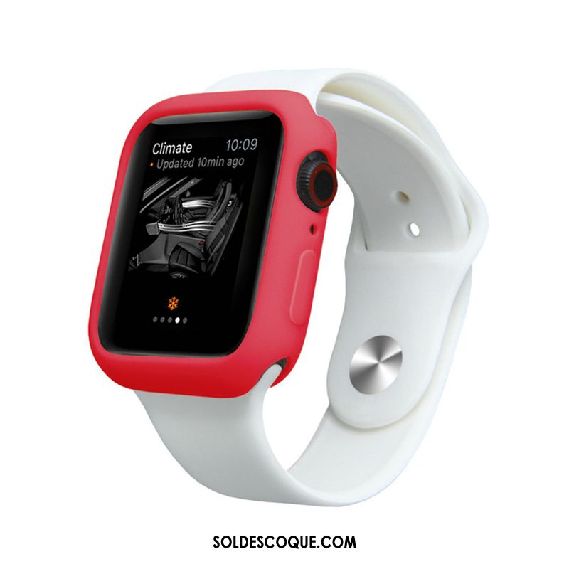 Coque Apple Watch Series 4 Couleurs De Bonbon Tout Compris Silicone Violet Étui Soldes