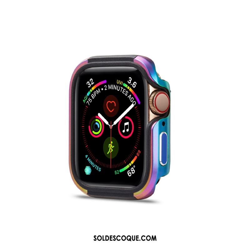 Coque Apple Watch Series 4 Incassable Pu Tendance Bleu Alliage En Vente