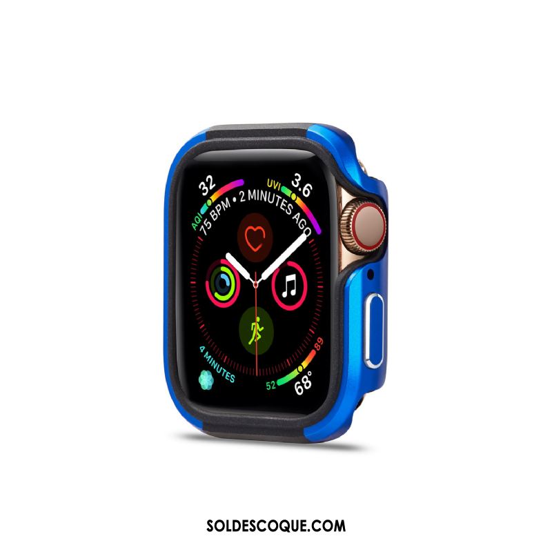 Coque Apple Watch Series 4 Incassable Pu Tendance Bleu Alliage En Vente