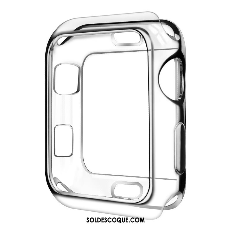 Coque Apple Watch Series 4 Placage Fluide Doux Rouge Transparent Très Mince Pas Cher