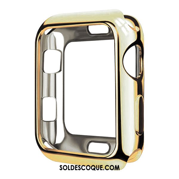 Coque Apple Watch Series 4 Placage Fluide Doux Rouge Transparent Très Mince Pas Cher