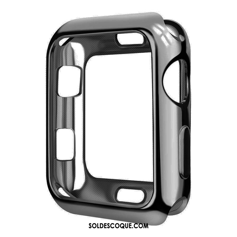 Coque Apple Watch Series 4 Placage Fluide Doux Rouge Transparent Très Mince Pas Cher