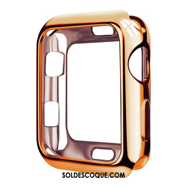 Coque Apple Watch Series 4 Placage Fluide Doux Rouge Transparent Très Mince Pas Cher