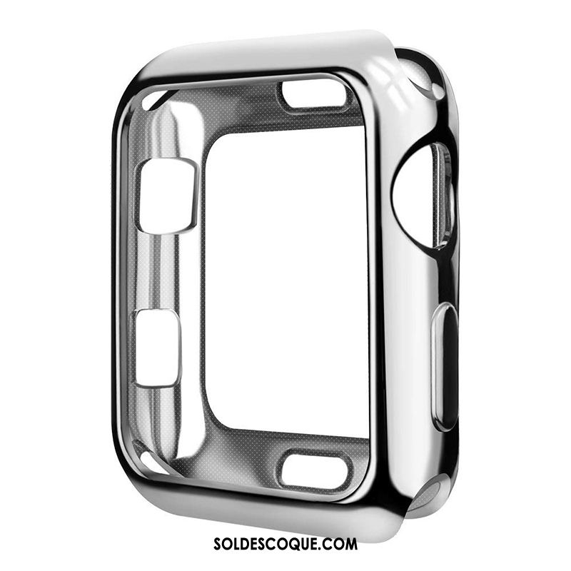 Coque Apple Watch Series 4 Placage Fluide Doux Rouge Transparent Très Mince Pas Cher